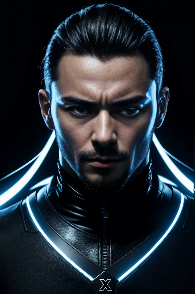 an image of a man thinking, with an X for the head, with a black gradient background with the phrase Reflect Zone