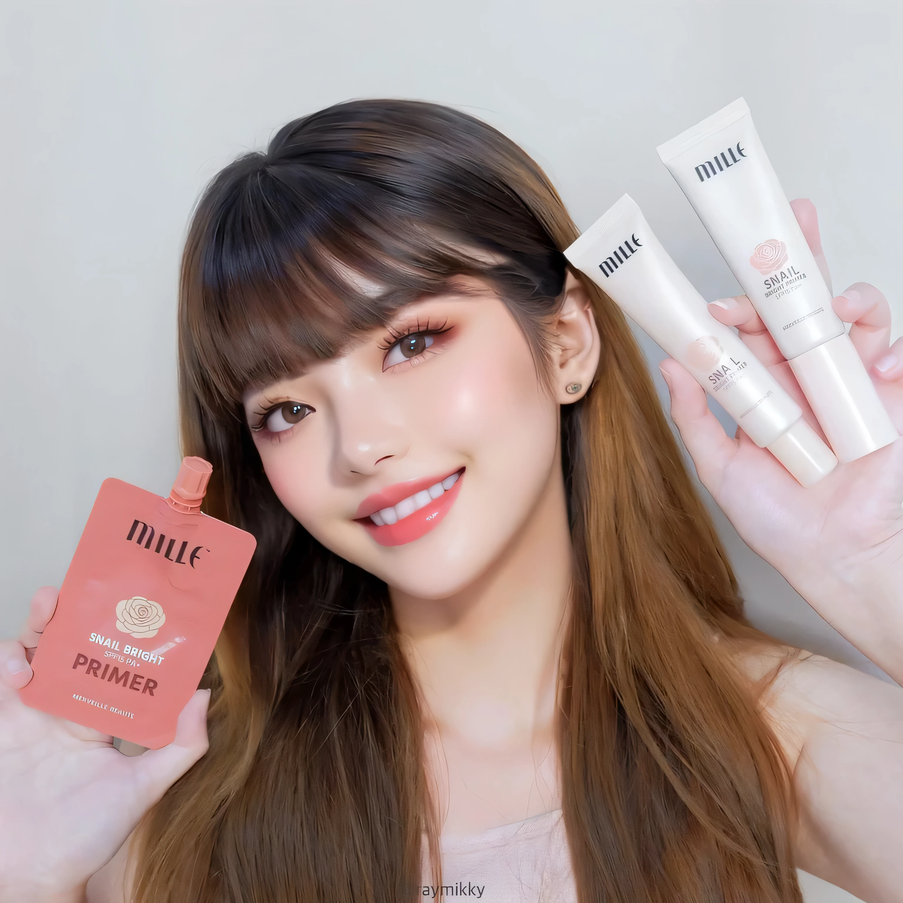 raw, realistic, soft makeup, natural makeup, portrait, looking at viewer, Confident grin