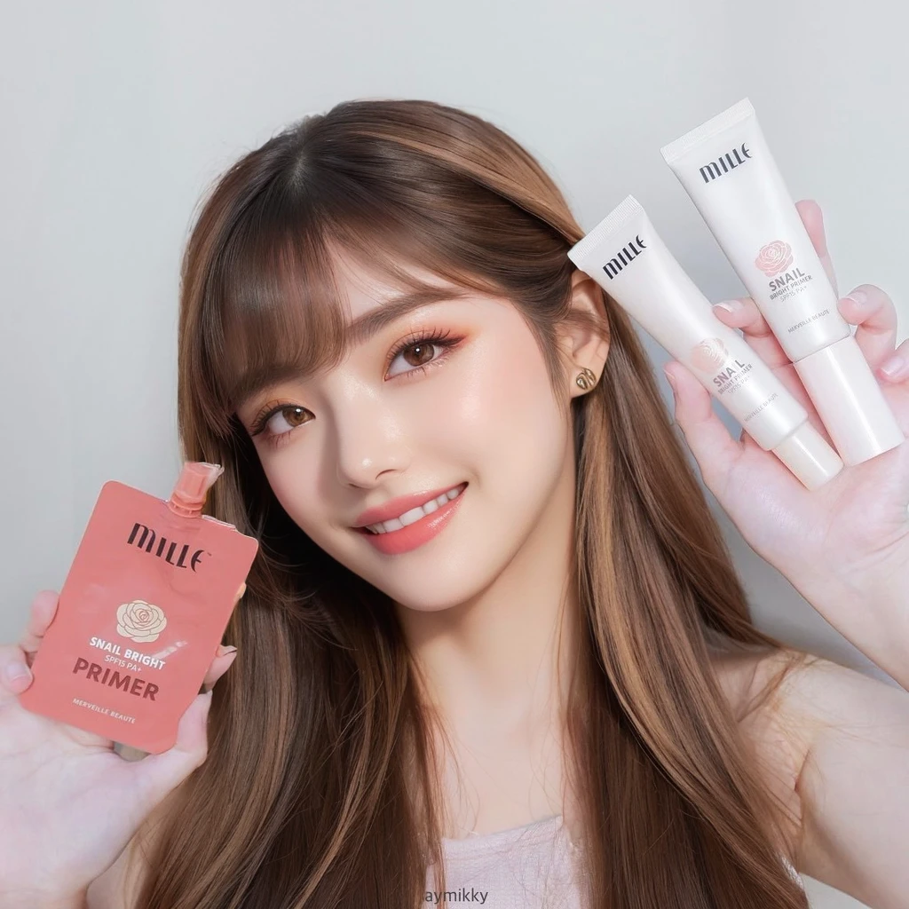 raw, realistic, soft makeup, long hair, pick color hair, n makeup, portrait, looking at viewer, Confident grin