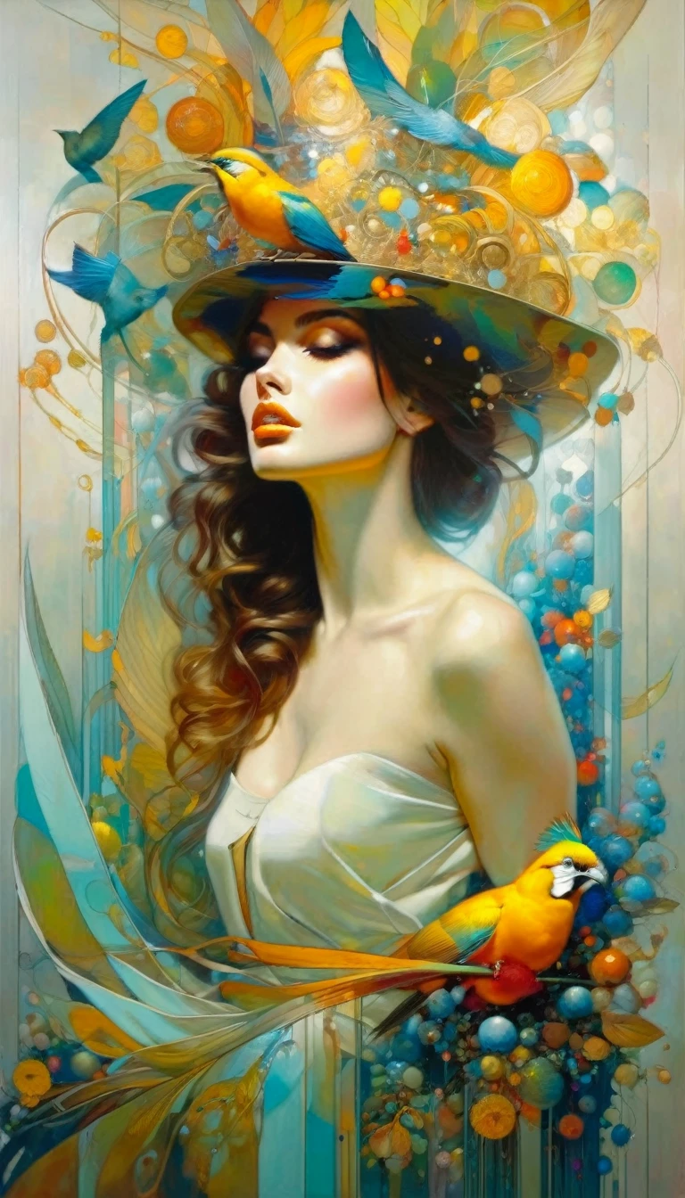 (art inspired in juan gimenez). oil painting)