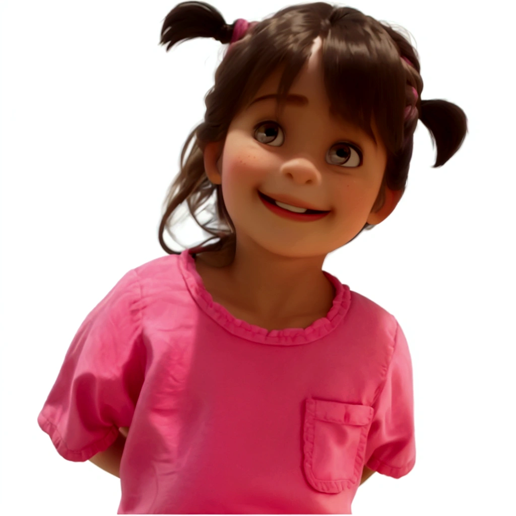 there is a that is smiling and wearing a pink blouse, , Youngh , 4 anos, Youngh girl, cute Youngh girl, Pink, rosy cheeks, Little , pink blouse, beautiful pink , braids, alanis guillen, Katelynn mini estilo fofo, rosy cheeks, children, two braids hairstyle