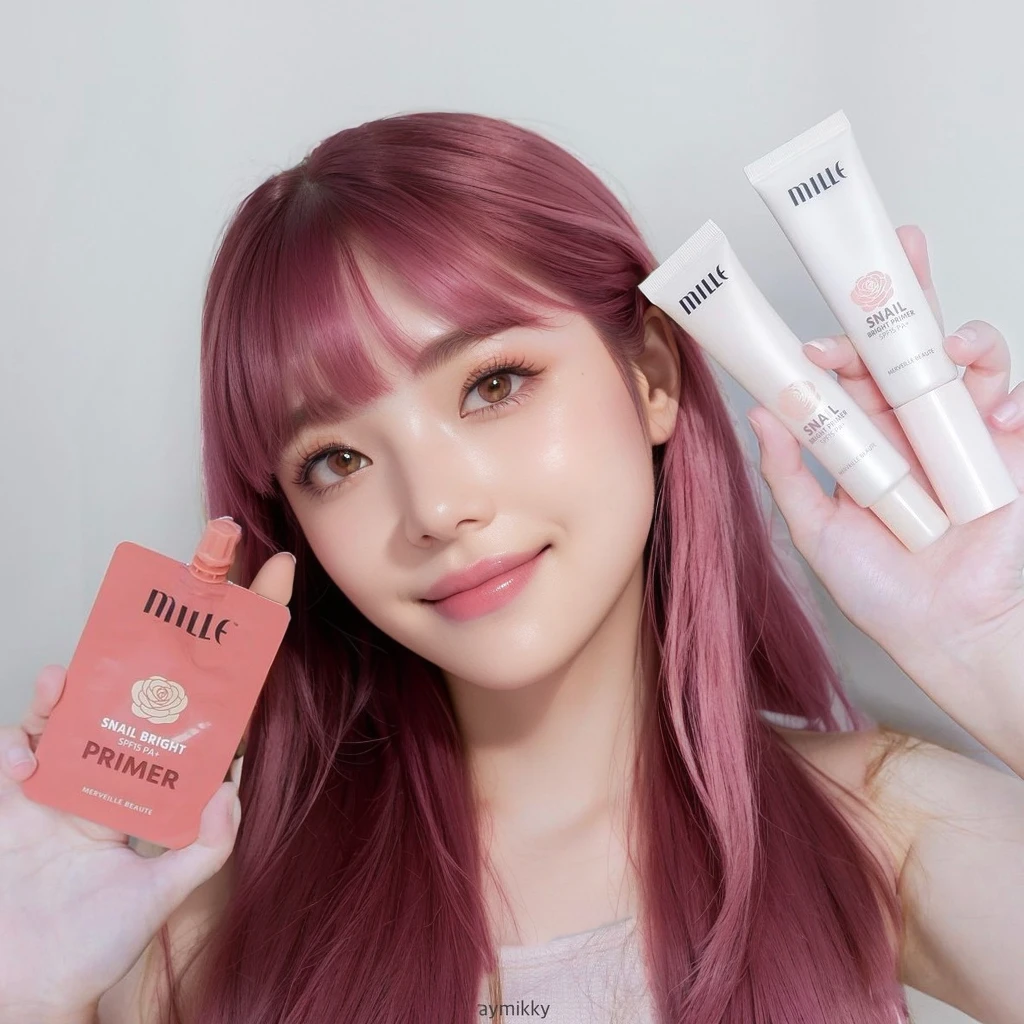 raw, realistic, soft makeup, long hair, pink color hair, no makeup, portrait, looking at viewer, Confident grin
