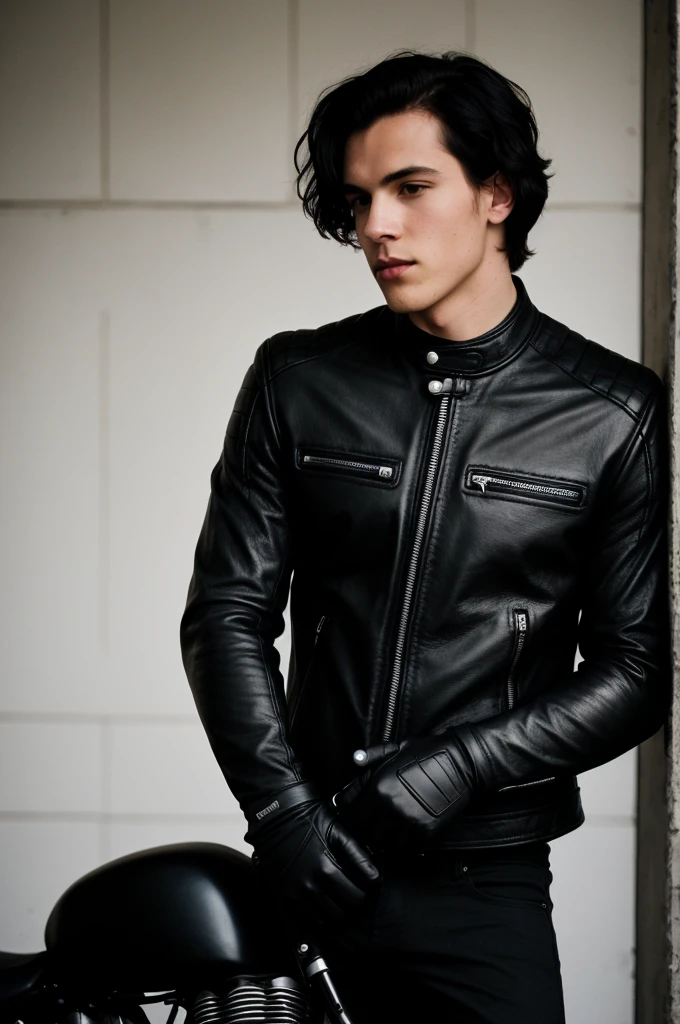 Kameron beloch black motorcycle black gloves black black i am black and black hair black shirt all black