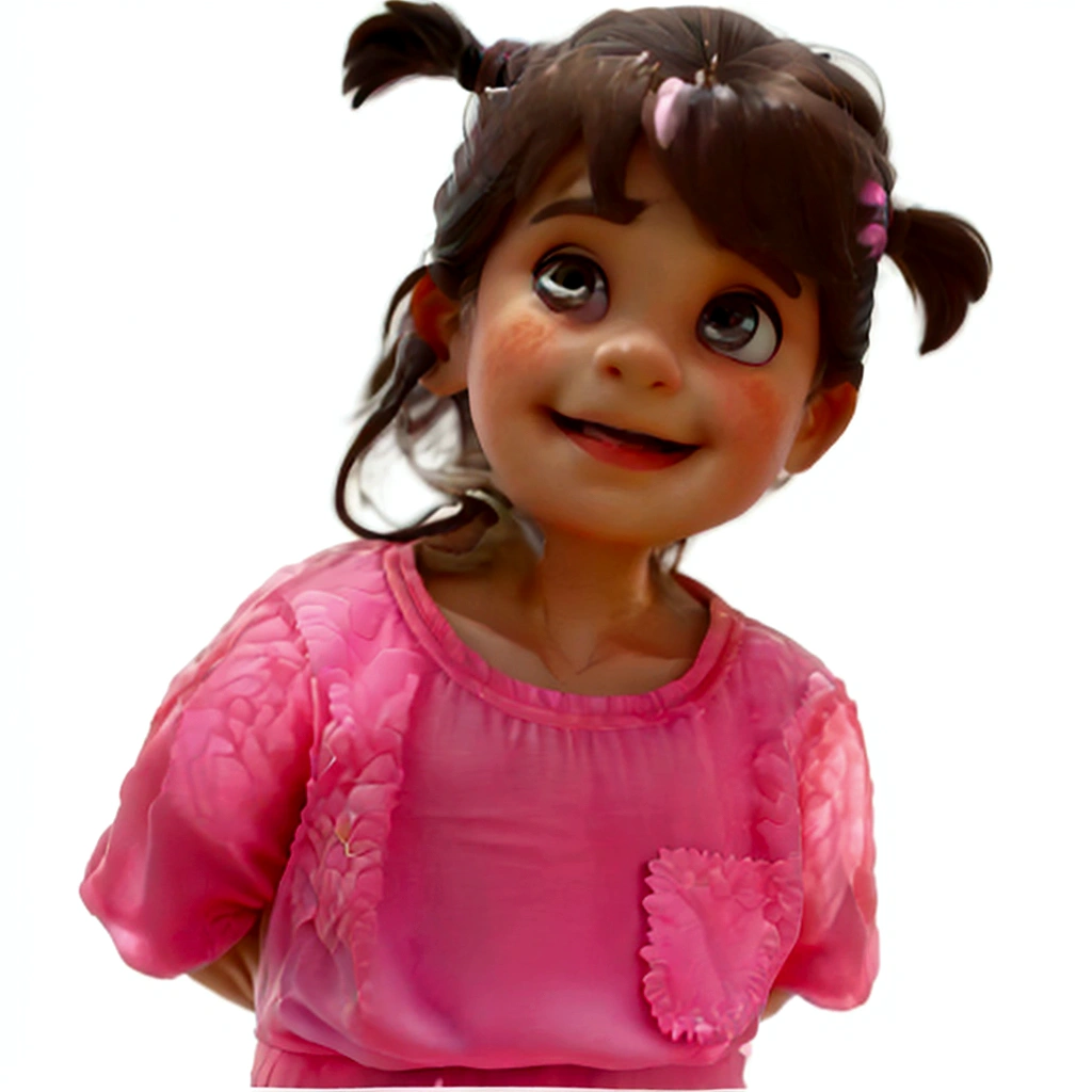 there is a  that is smiling and wearing a pink blouse, 2 , Youngh , 4 anos, Youngh girl, cute Youngh girl,  Pink, rosy cheeks, Little , pink blouse, beautiful pink , braids, alanis guillen, Katelynn mini estilo fofo, rosy cheeks, children, two braids hairstyle