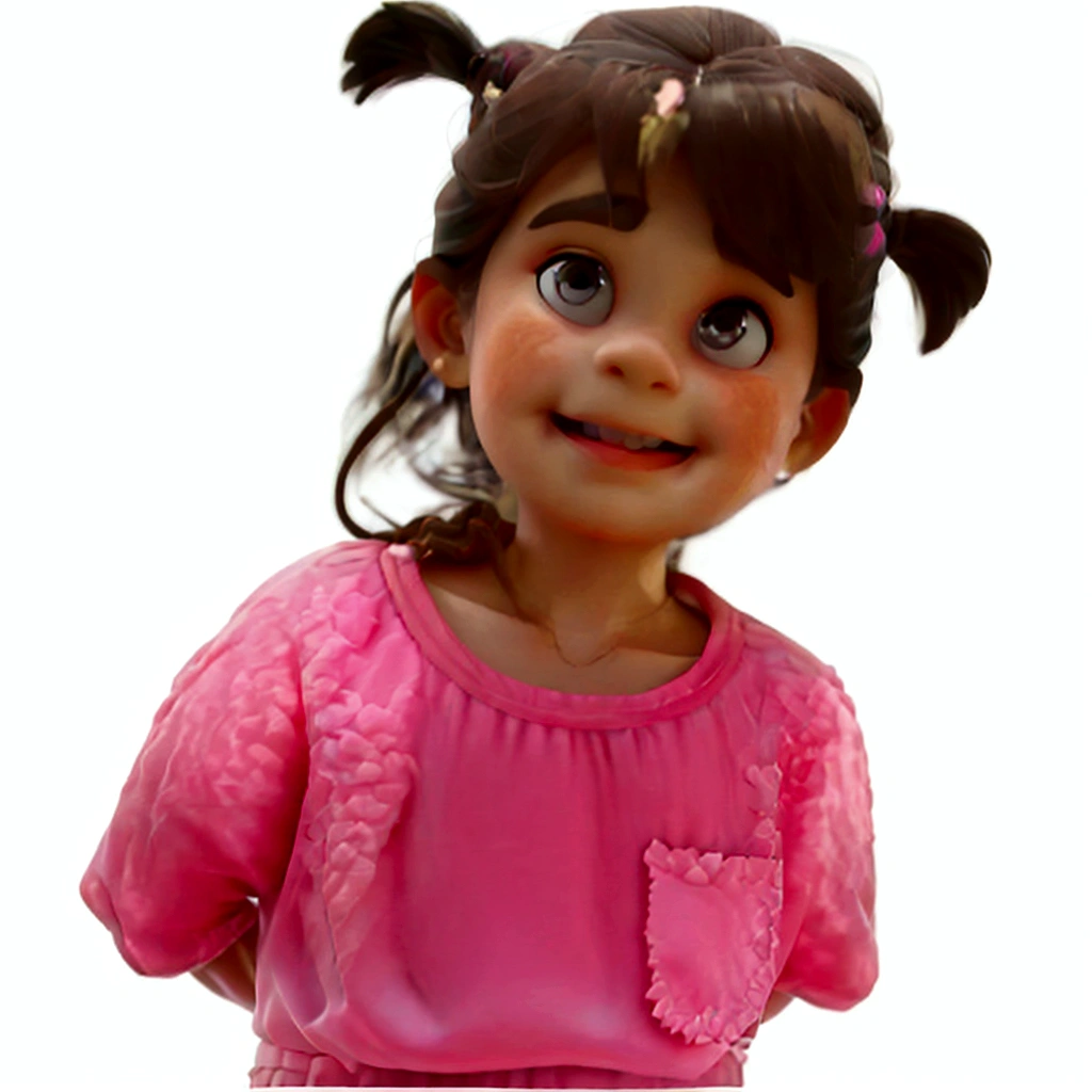 there is a that is smiling and wearing a pink blouse, 2 , Youngh , 4 anos, Youngh girl, cute Youngh girl, Pink, rosy cheeks, Little , pink blouse, beautiful pink , braids, alanis guillen, Katelynn mini estilo fofo, rosy cheeks, children, two braids hairstyle
