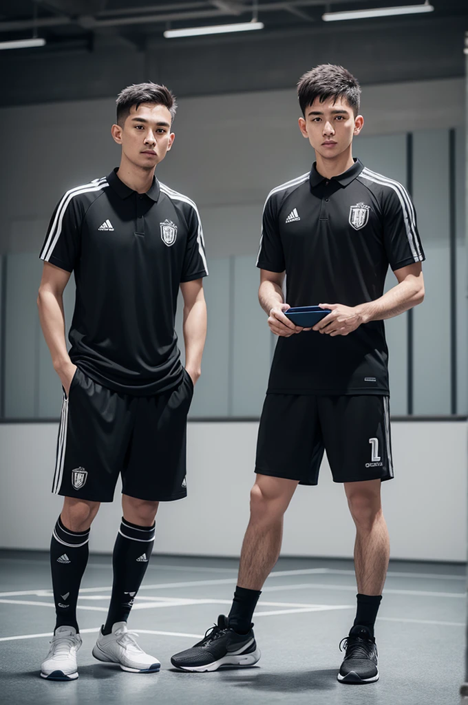 Black and gray futsal uniform