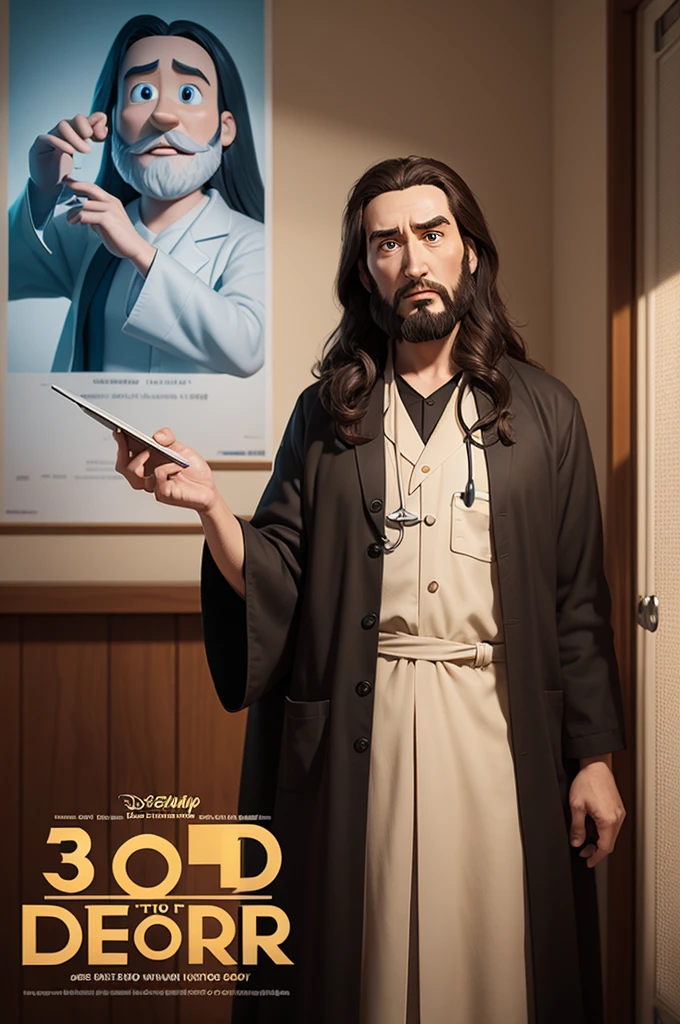 3d poster inspired by pixar/disney jesus doctor