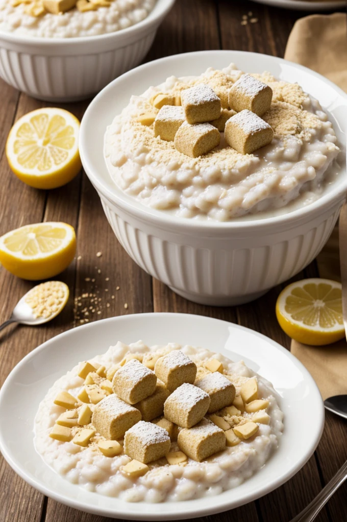 Make mazamorra with rice pudding and tequeños