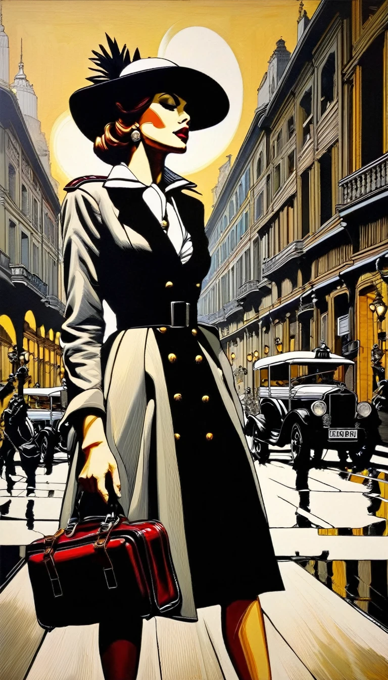 (art inspired in Jordi Bernet). oil painting)
