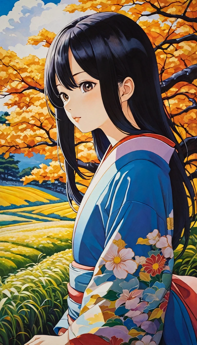 (art inspired in Masakazu Katsura ). oil painting)
