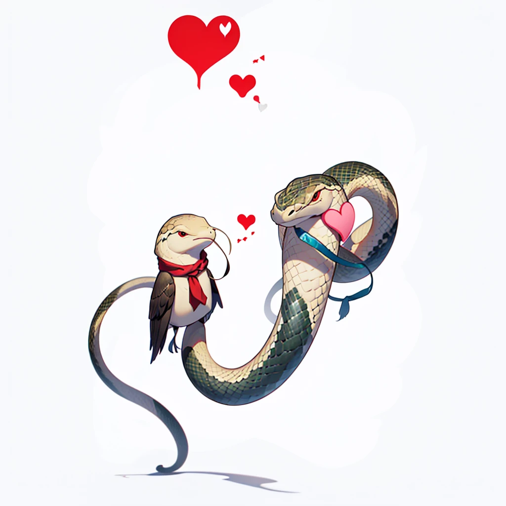 Finish the heart with a snake and leave the original heart 