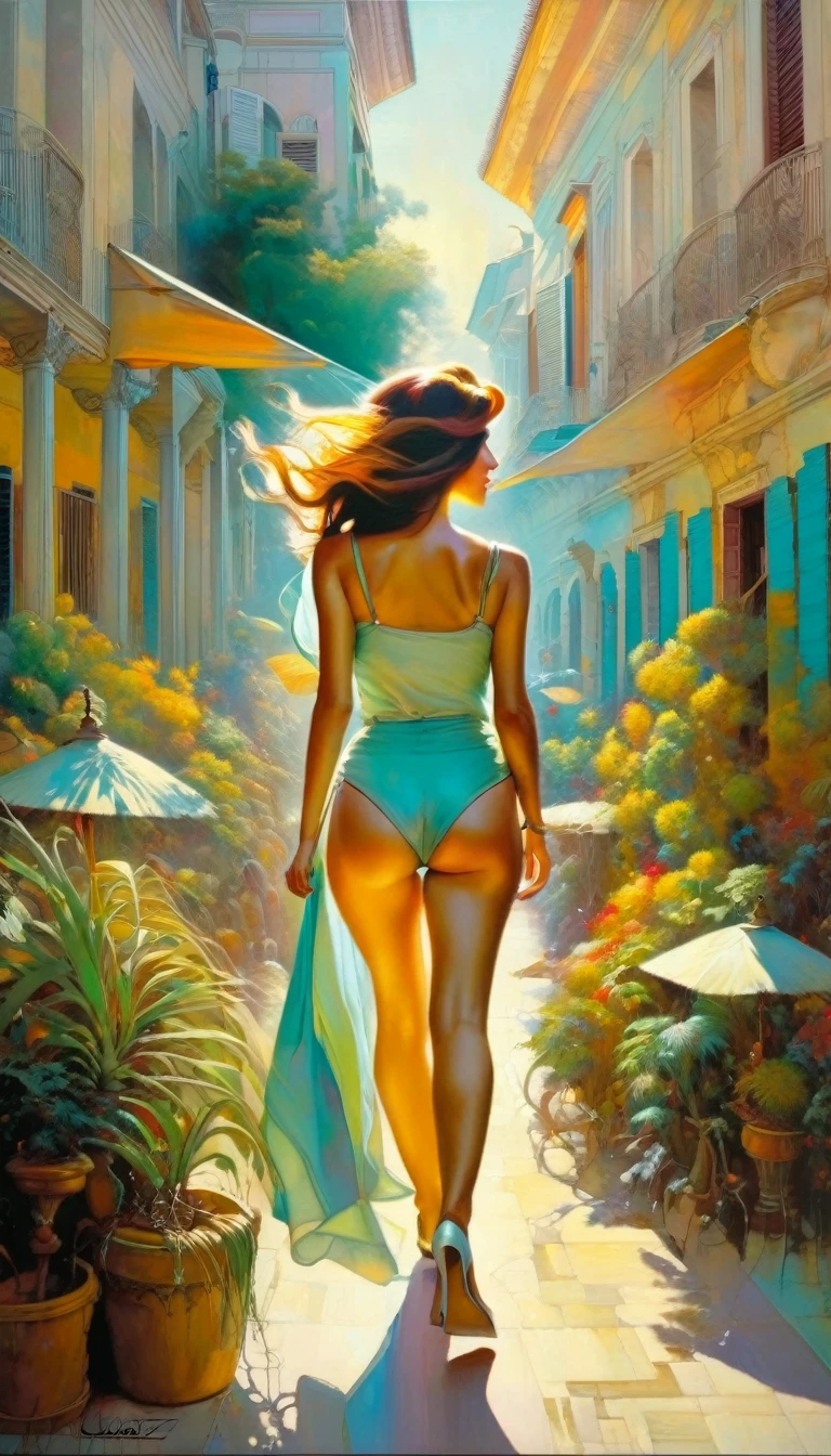 (art inspired in juan gimenez). oil painting)