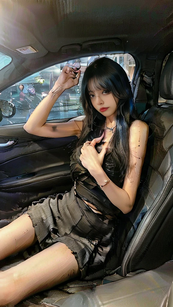 ((Best quality, 8k, Masterpiece :1.3)), Full body, Sharp focus :1.2, Beautiful woman with perfect figure :1.4, Slim stomach :1.2, ((cyan hair, Big breasts :1.2)), body dress : 1.1 , (Night city view, Bedroom :1.1), Highly detailed facial and skin textures, Detailed eyes, Double eyelids, big breasts, naked, no clothes, exposed cleavage, (Black Pantyhose), (No Panties) , Interior Scenes, Office, oppai, teasing, horny, lying, restrained, hands up, nsfw, adult scenes