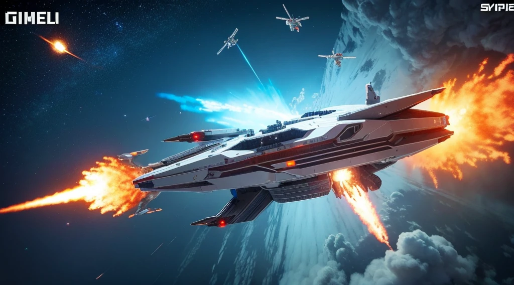 Pixel Games，Sci-fi scene，Space War，Spaceship Battle Group，Fire，explode，Pixel Art #Pixel Art