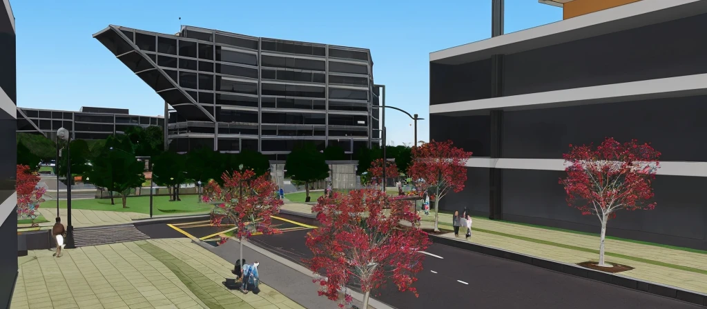 Ultrarealistic urban park