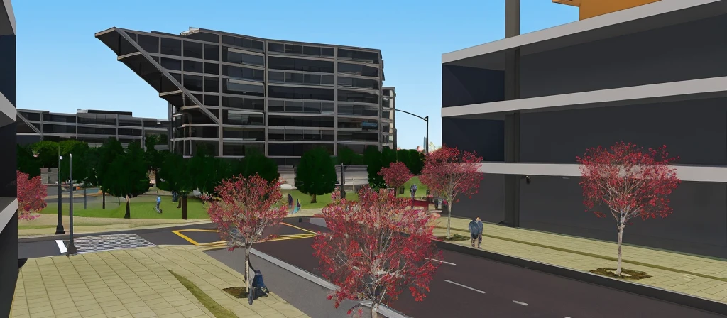 Ultrarealistic urban park