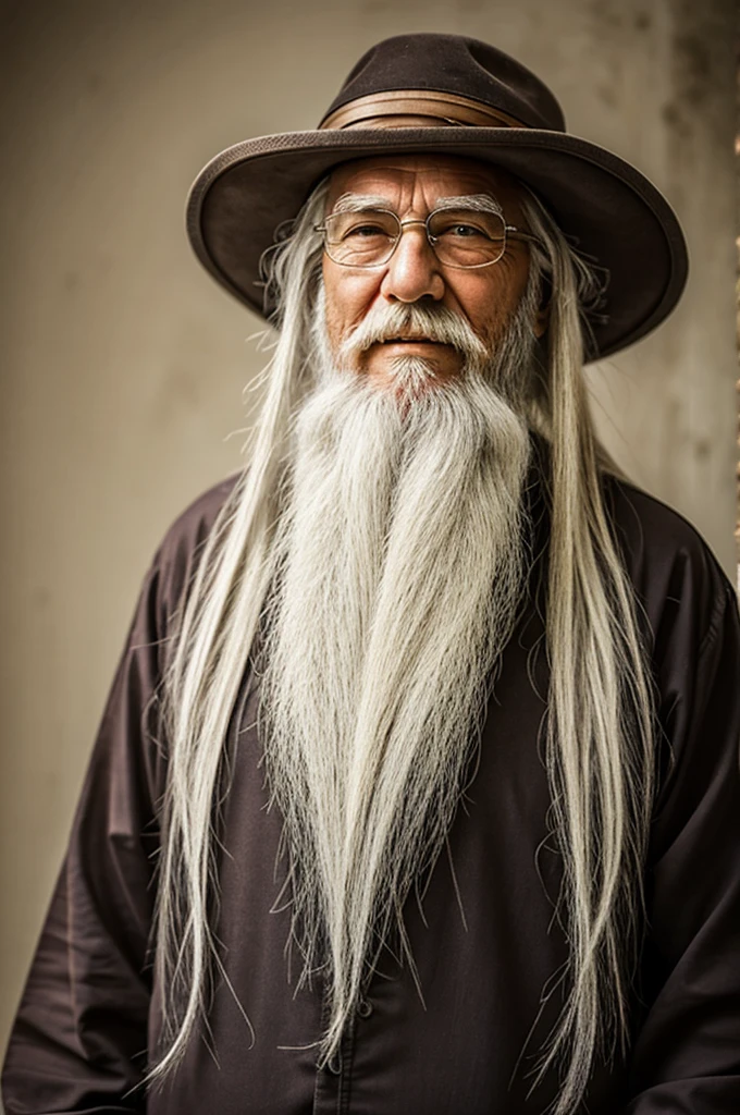 old man with long beard and long white hair