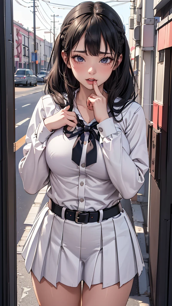 (high school girl uniform),(random porn pose),(Thin type:1.8),(big breasts),(random hairstyle),(Highest image quality,(8k),ultra-realistic,best quality, high quality, high definition, high quality texture,high detail,beautiful detailed,fine detailed,extremely detailed cg,detailed texture,a realistic representation of the face,masterpiece,Sense of presence)