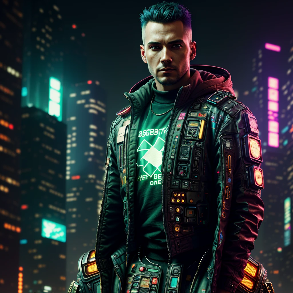 (best quality,masterpeace),full body shot,(hyperdetailed colourful),
((detailed cyberpunk man head)),
, hdr, dramatic, cinematic lighting, trending on artstation,trending on CGSociety, professional majestic oil painting by greg rutkowski,immense detail, rim lighting, two tone lighting, dimly lit, low key ,
