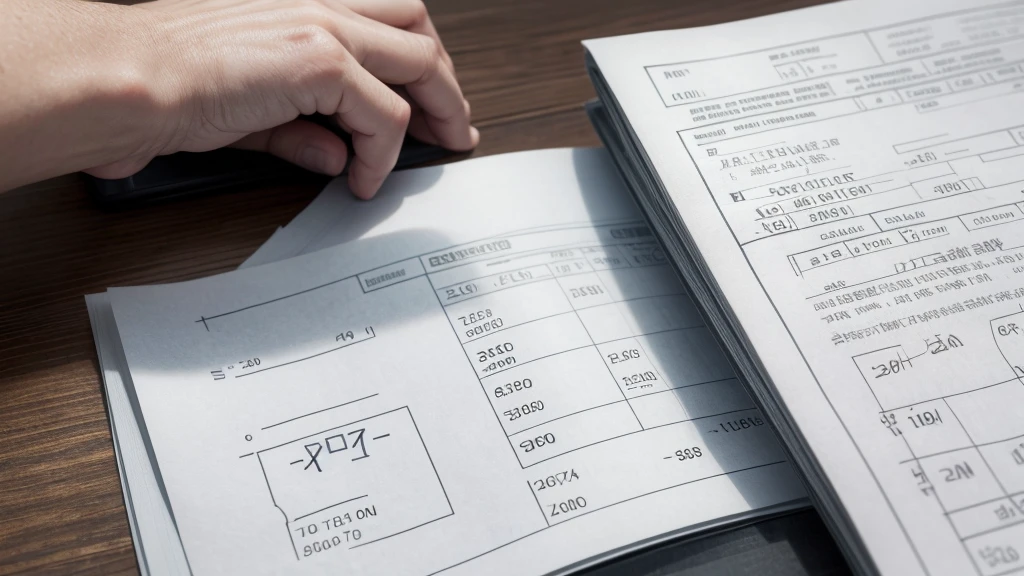 A paper with a calculation of millions, a calculator on the side, (a hand with the index pointing out the final result of the numbers) remake the image, I need a calculator