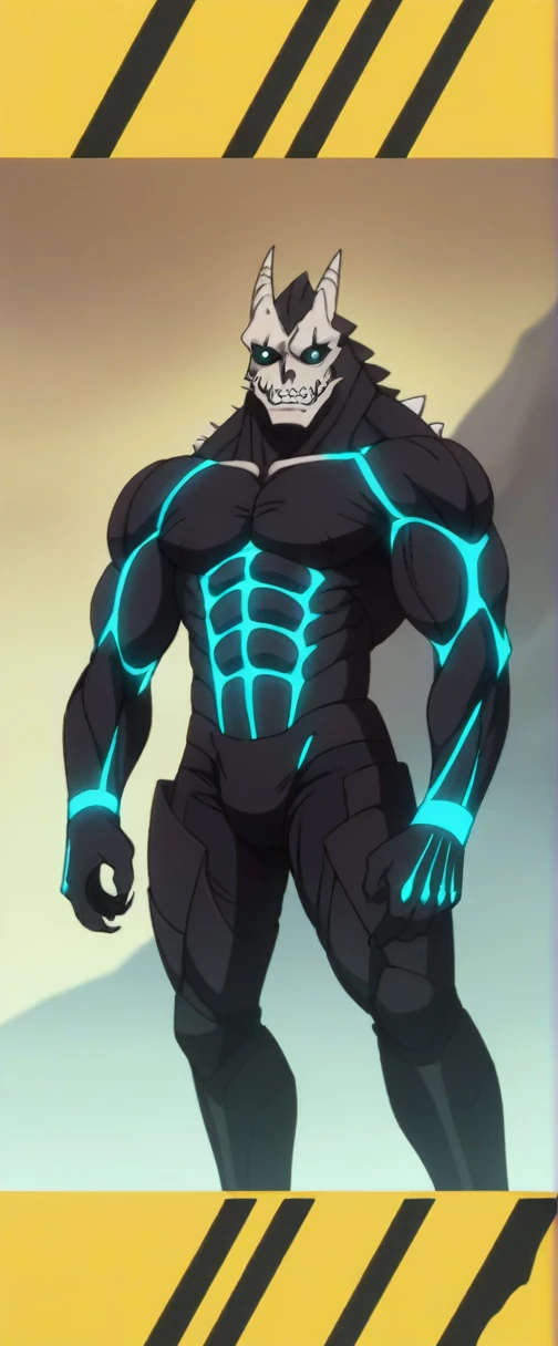 score_9,score_8_up, score_7_up, source_anime, BREAK
outdoors,
kafkakaiju, 1boy, solo,glowing, glowing eyes, horns, sharp teeth, armor, aqua eyes, muscular male, looking at viewer, neon trim, black sclera, standing, claws, spikes, black body,
anime screencap, anime coloring, official art, muscular, lobo, the second, large pectorals, venous muscles, Huge muscles, flexing, wearing speedo, smilin