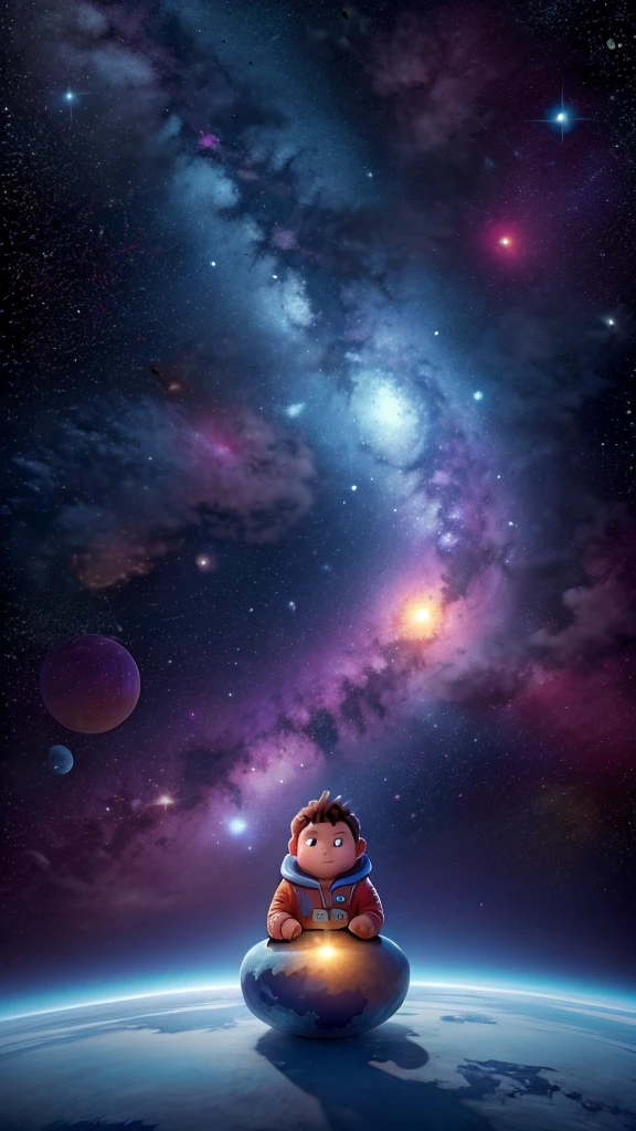 high resolution、alone in space、Shining stars and nebulae、Creator of the Universe、god