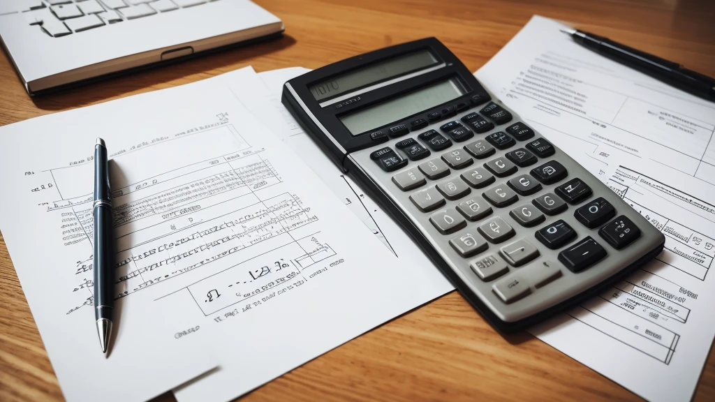 {A paper with a calculation of 1.297.239,32 square root of 21{ a calculator on top of the paper { one hand holding the pen on the right side and the left hand on top of the sheet}}}
