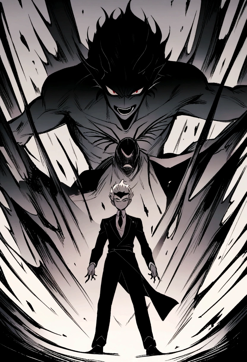 Akira Fudo, Devilman Crybaby, Male, with black clothes
