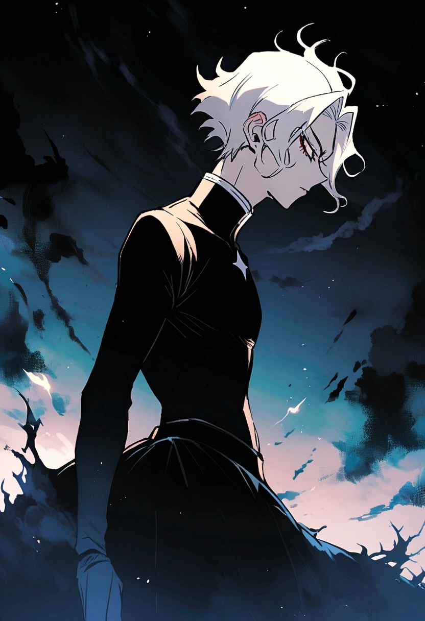 Akira Fudo, Devilman Crybaby, Male, with black clothes