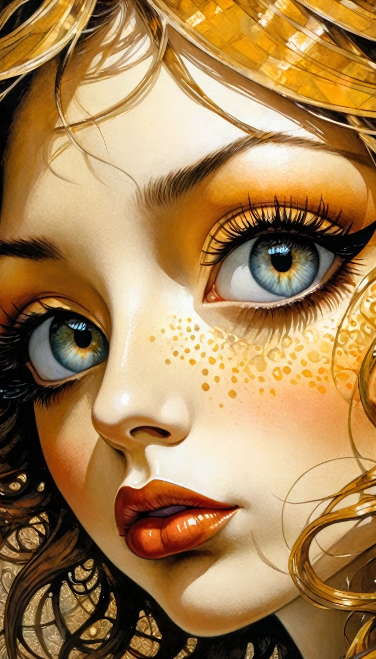 (art inspired by Milo Manara,oil painting,1girl,beautiful detailed eyes,beautiful detailed lips,extremely detailed face and body,long eyelashes,elegant pose,seductive,erotic,sensual,chiaroscuro lighting,warm color palette,dramatic lighting,cinematic composition,baroque style,hyperrealistic,masterpiece,best quality,8k,ultra-detailed,realistic,photorealistic) (best quality,4k,8k,highres,masterpiece:1.2),ultra-detailed,(realistic,photorealistic,photo-realistic:1.37),intricate details,vivid colors,sharp focus,professional,Dave McKean artwork, oil touch of surrealism,oil painting style
