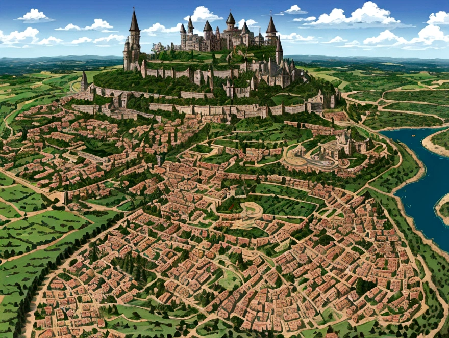 um mapa de uma cidade em ruins com muitas raízes sem plantas, destroyed, ruins, worries, vineyards, dead trees, medieval city map, Japan, japanese capital, feud, Japanese, Renaissance background of the port city, fantasy capital, flintlock fantasy capital, the streets of baldur's gate, medieval city, a medieval city, city map, detailed city, gaslight fantasy capital, steam office maps, small port village, medieval map of small town, fantasy city scenery