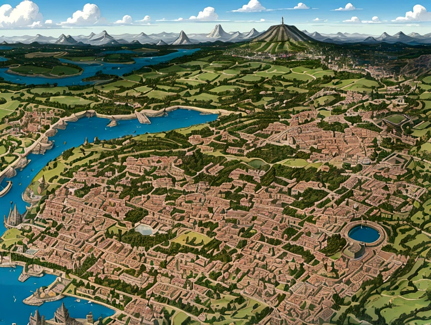 um mapa de uma cidade em ruins com muitas raízes sem plantas, destroyed, ruins, worries, vineyards, dead trees, medieval city map, Japan, japanese capital, feud, Japanese, Renaissance background of the port city, fantasy capital, flintlock fantasy capital, the streets of baldur&#39;s gate, medieval city, a medieval city, city map, detailed city, gaslight fantasy capital, steam office maps, small port village, medieval map of small town, fantasy city scenery