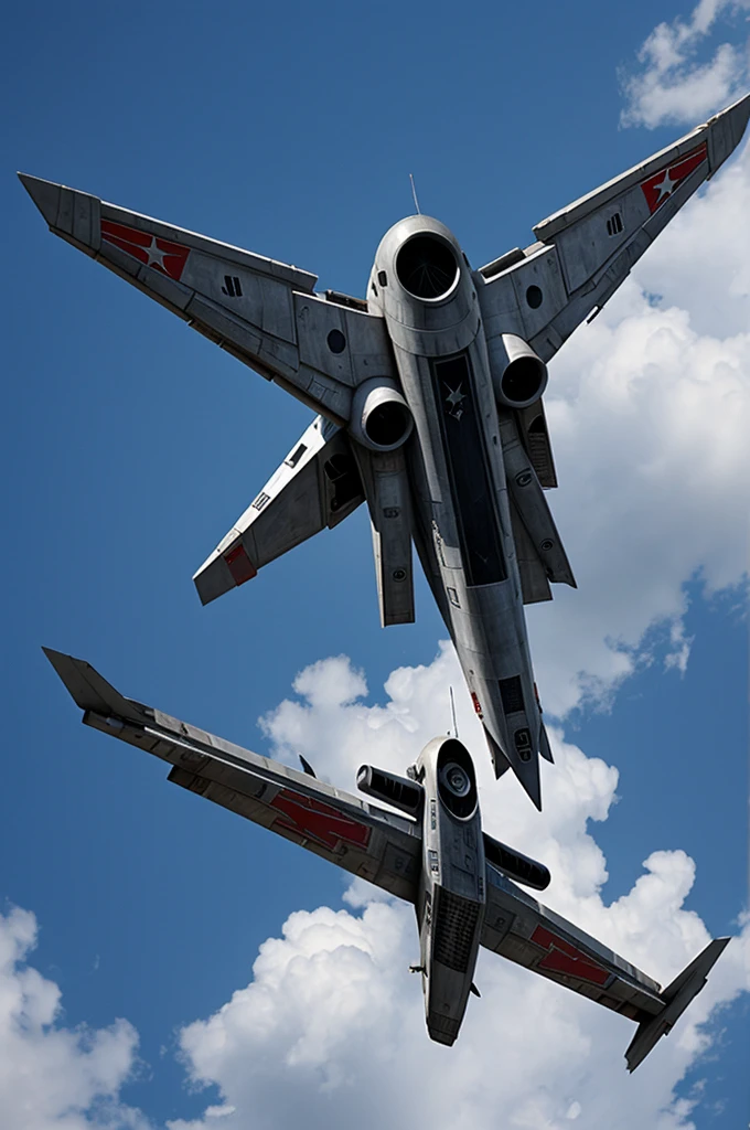 A rebel starfighter with three wings