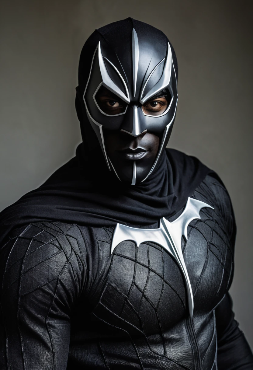 super scare black man, villain all masked.