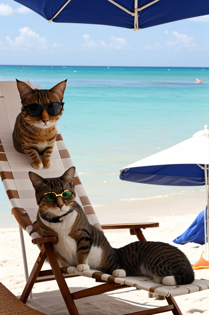 Created an uncolored image of a cat in sunglasses with a morito on a deckchair at the beachCreated an uncolored image of a cat in sunglasses with a morito on a deckchair at the beach