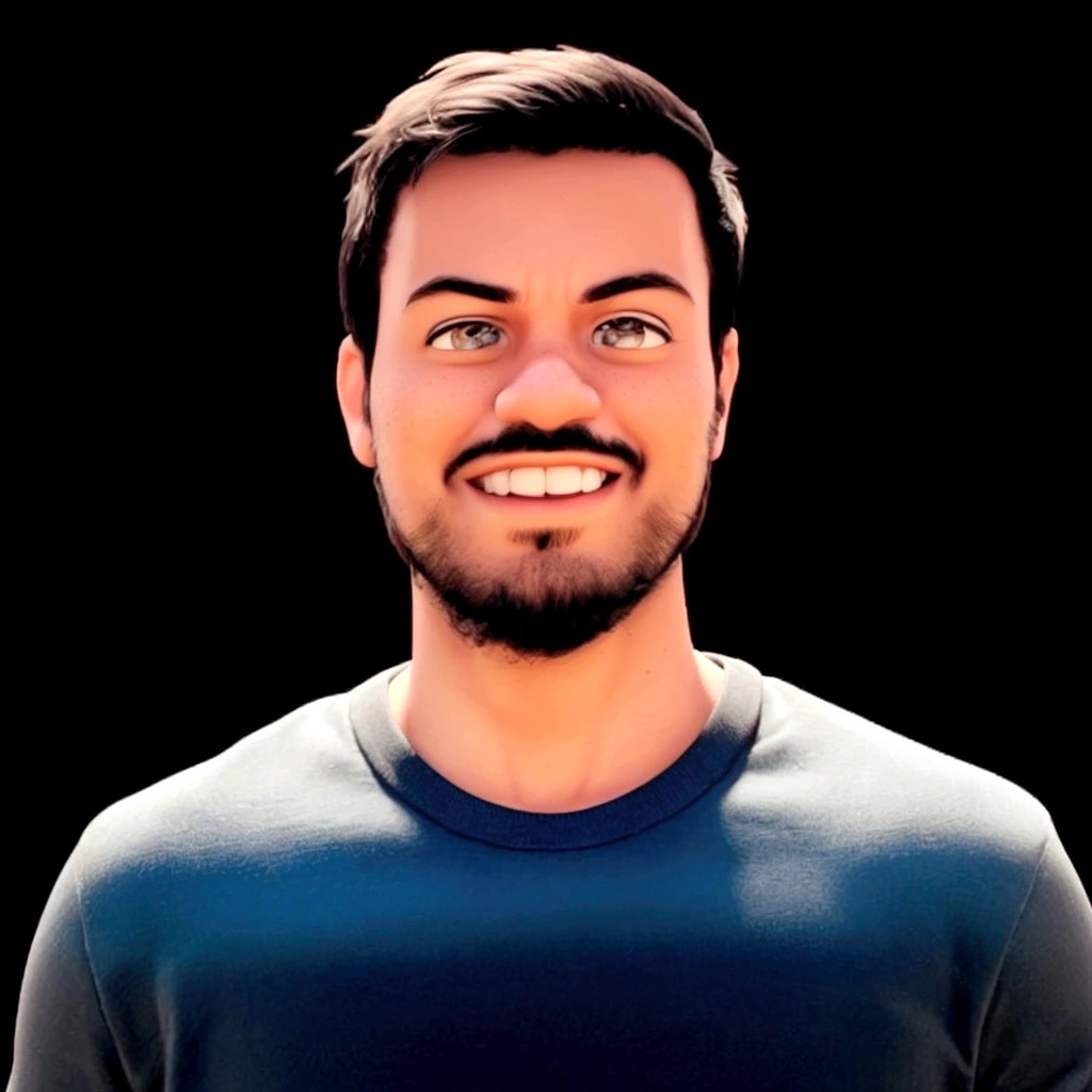 create this image in cartoon format, and make him a programmer, hacker.