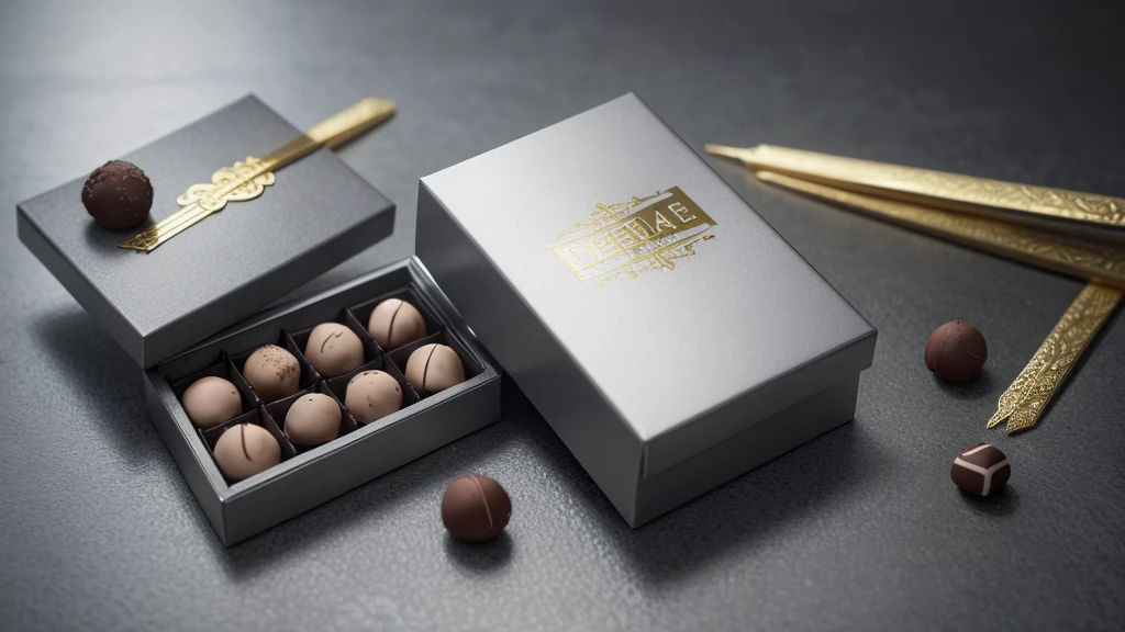 Image about economy, Graphics, etc, silver theme/gray with chocolate truffles with gold details, deia ênfase nos Graphics