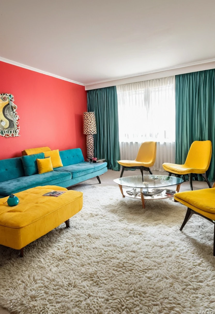 living room, 60s,