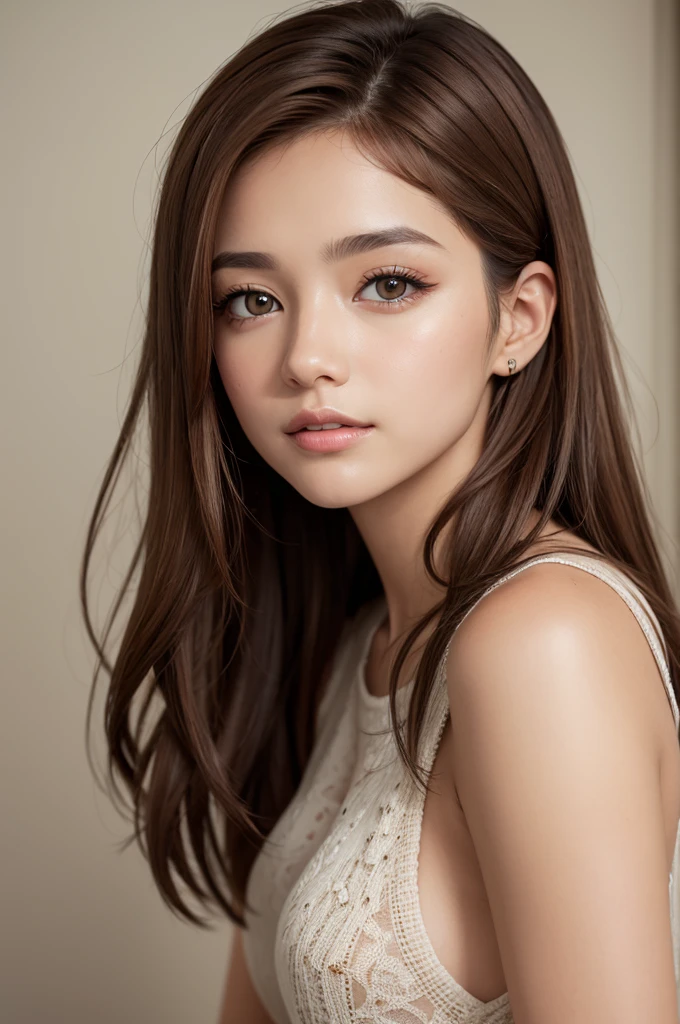 One with brown hair,singer, lightbrown eyes 
