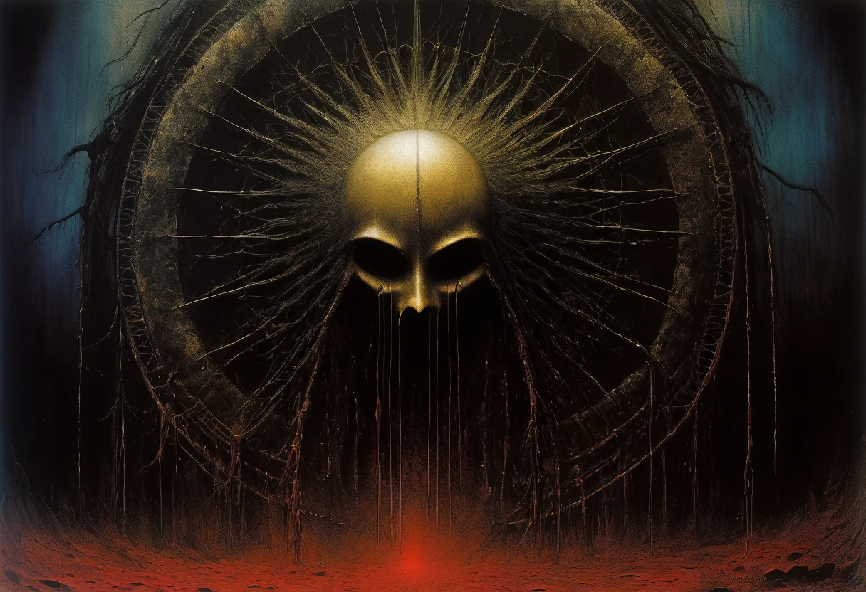 (Masterpiece, best quality), (lo Gothic), Dream Catcher, Vampir, (HG giger, Art by Hermann Nitsch, Beksinski, Dariusz Zawadzki, giger, zdzislaw beksinski)