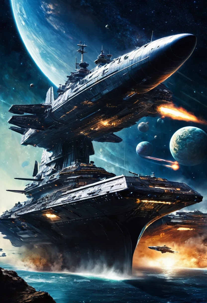 destruction, planet, Collapse, Spaceship, Ash, debris, perish, chaos, dramatic, despair, Extreme, flare up, explosion, meteor, end