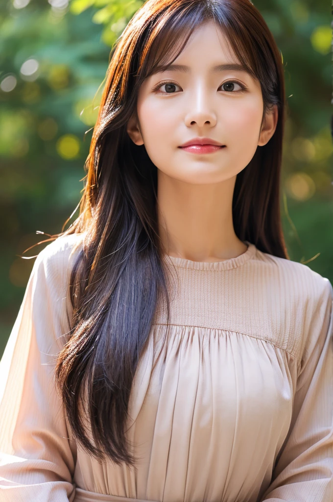 ((Highest quality)), ((masterpiece)), (detailed),Perfect Face,Japanese,Fair skin,Upper Body,Long Hair,Women's Ana Style,blouse,Mature Woman