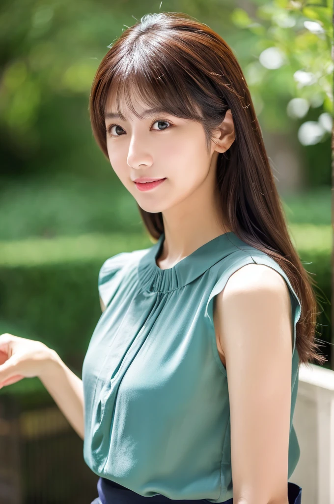 ((Highest quality)), ((masterpiece)), (detailed),Perfect Face,Japanese,Fair skin,Upper Body,Long Hair,Women's Ana Style,blouse,Mature Woman