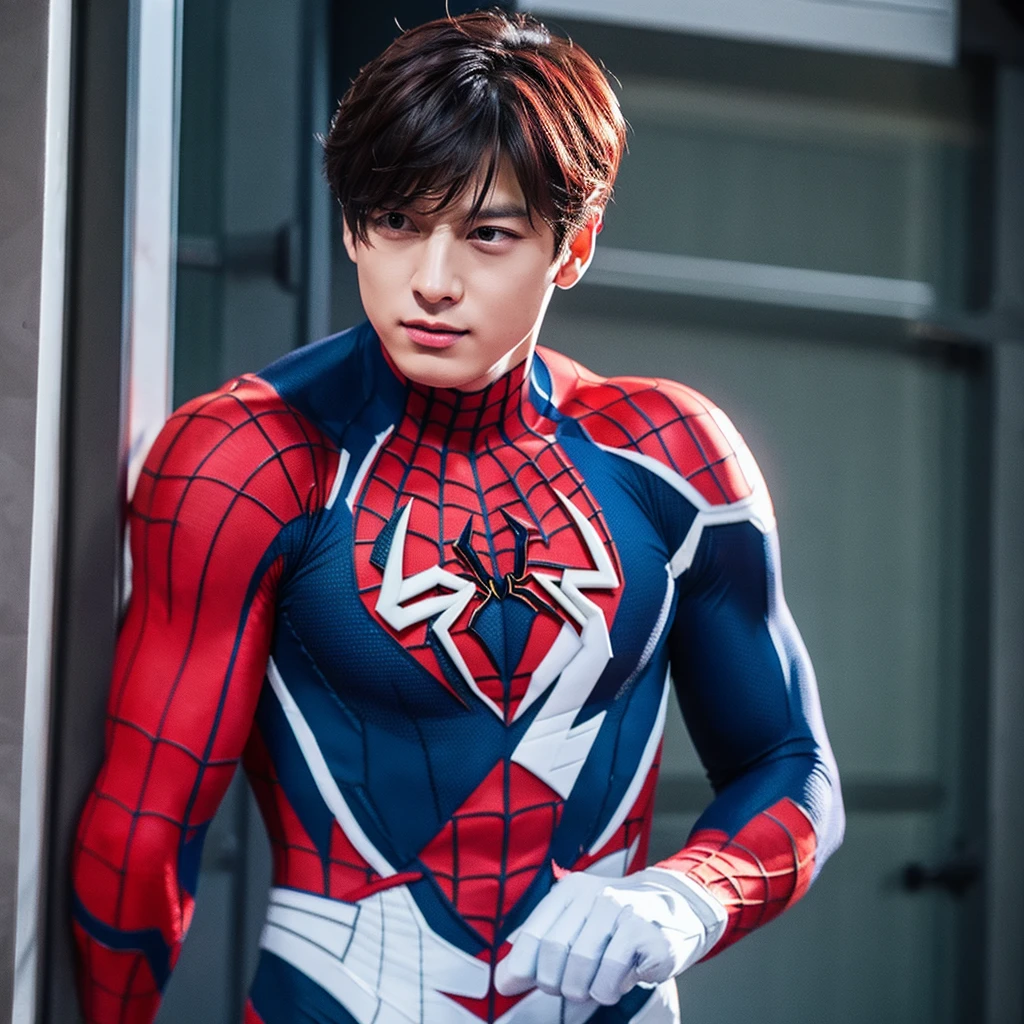 Jeon jungkook dressed as spiderman