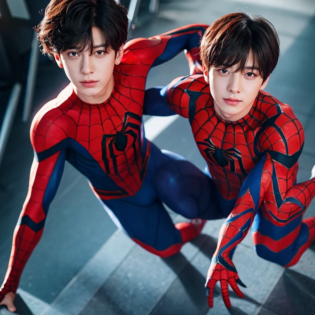 Jeon jungkook dressed as spiderman 