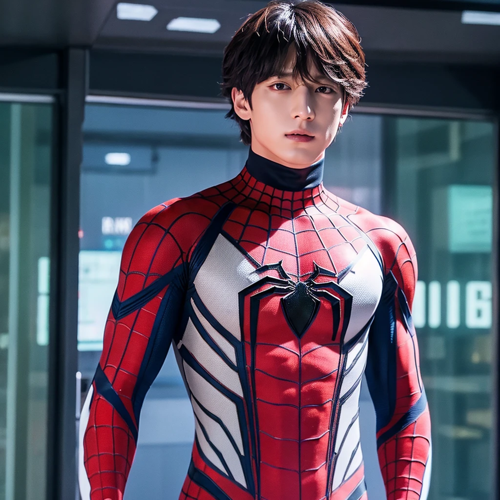 Jeon jungkook dressed as spiderman