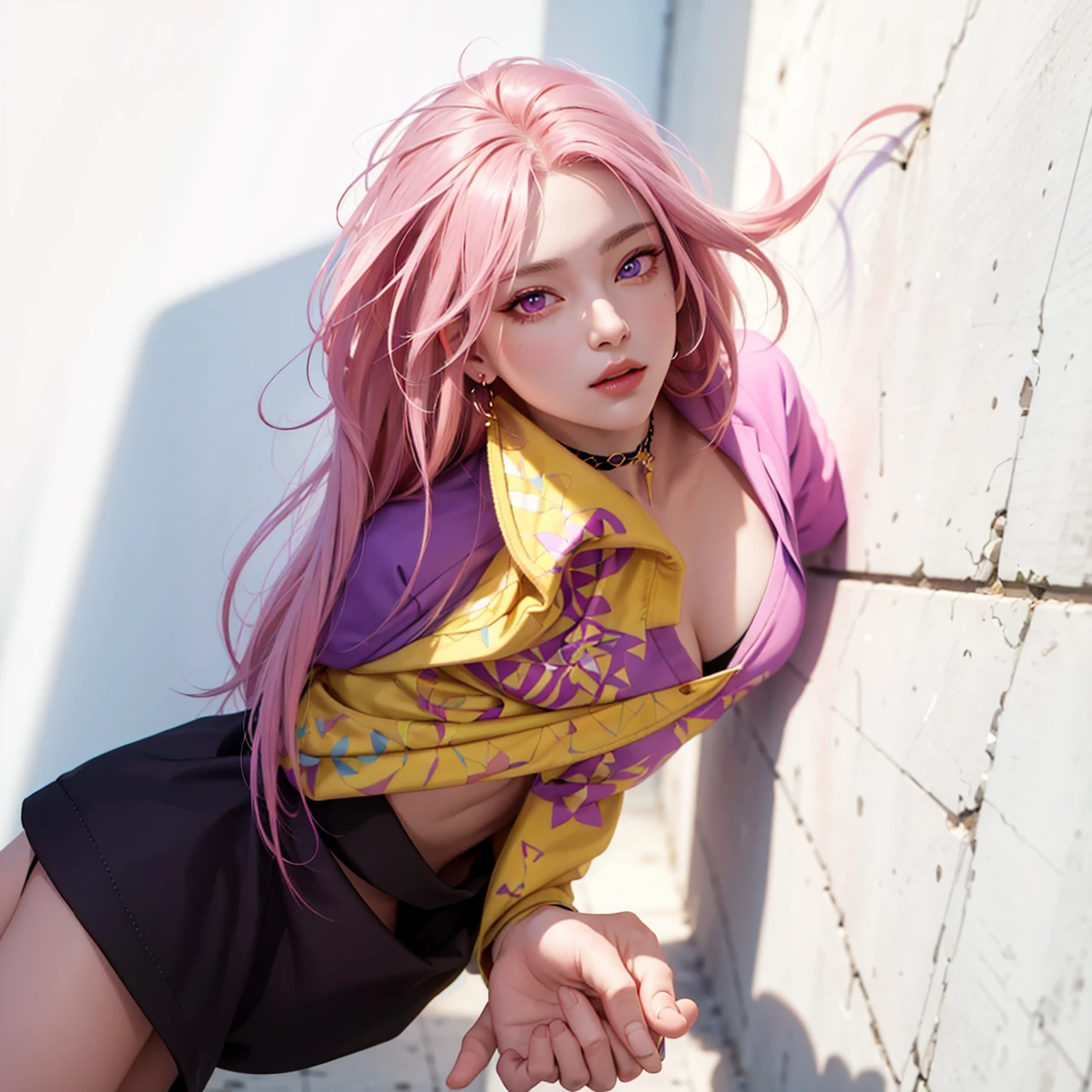 (masterpiece), best quality, ultra high res, 1girl, hoodie, blue hair, very long hair, off shoulder, hair ornament, neon colors flashes, cyberpunk, stunning cityscape, stunning night sky, milky way, comet, cinematic lighting, photorealistic, realistic skin, HDR