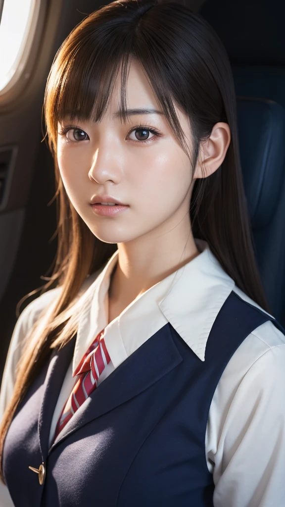 (SONY_α1.SEL50F12GM.Combined shooting), Ultra high definition, (One Girl), alone, Fair skin,Beauty, Great face and eyes, Moist eyes, Crying face, (school uniform, Pleated skirt,:1.3), Soft skin texture,Soft lips, (Highest quality:1.4), Very detailed, 8k Raw Photo:1.5, Very detailed, High resolution raw color photos, Professional photography, Realistic portraits, (Abandoned school classroom:1.2, Kneel on the desk:1.5,Look at your audience squarely:1.5), A scene from a movie,