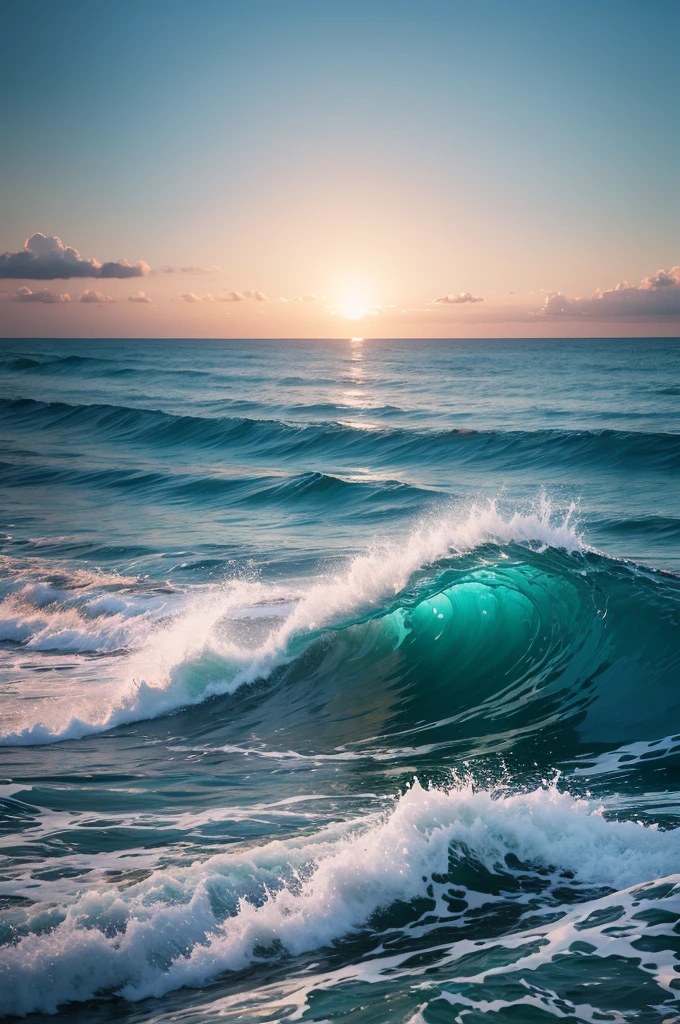 Create a perfect, realistic image of the sea
