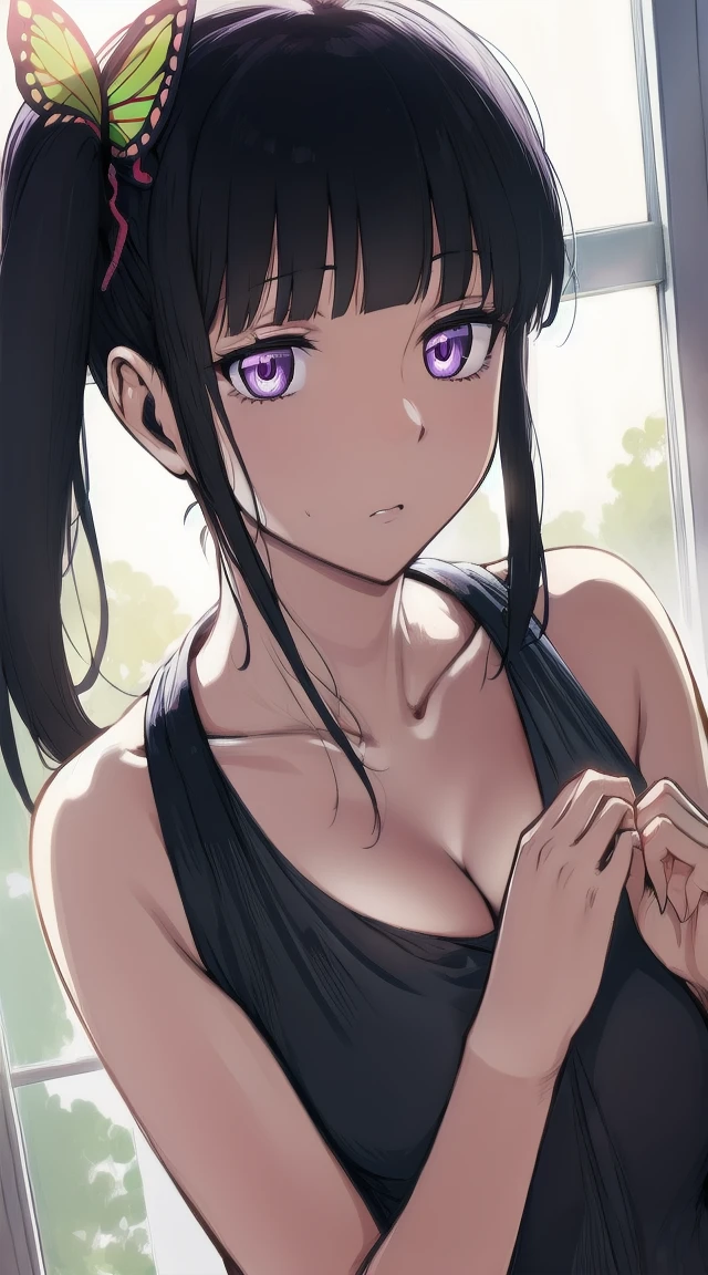 1girl,
BREAK (( kanao tsuyuri, black hair, butterfly, butterfly hair ornament, (purple eyes:1.1), side ponytail, ponytail,
:1))
BREAK ((teacher:1.5))
BREAK indoors,
BREAK looking at viewer, 
BREAK (masterpiece:1.2), best quality, high resolution, unity 8k wallpaper, (illustration:0.8), (beautiful detailed eyes:1.2), extremely detailed face, perfect lighting, extremely detailed CG, (perfect hands, perfect anatomy),